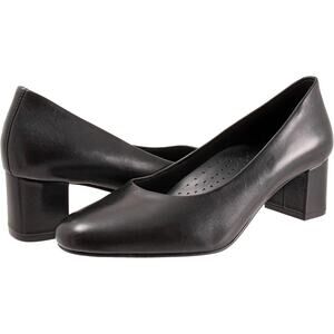 Trotters Womens Daria Pumps US 6 M Black Leather Slip On EUC